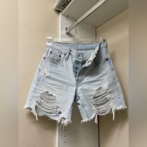 Levi’s 501 distressed shorts